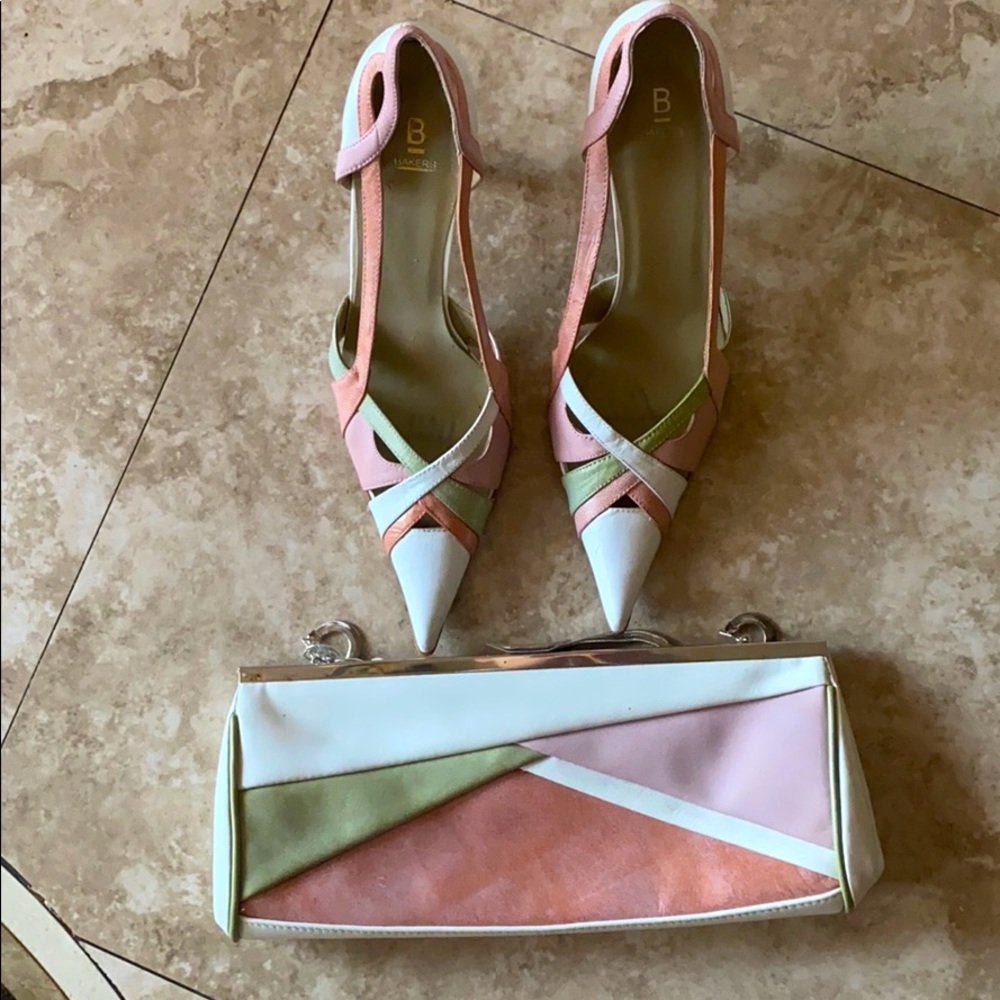 Matching leather shoes and purse